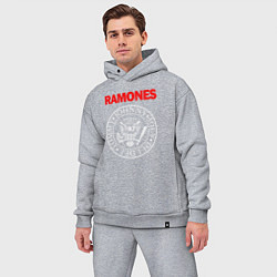 Мужской костюм оверсайз RAMONES, цвет: меланж — фото 2