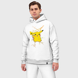 Мужской костюм оверсайз Pikachu, цвет: белый — фото 2