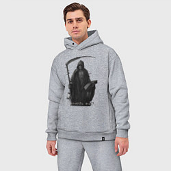 Мужской костюм оверсайз Memento mori, цвет: меланж — фото 2