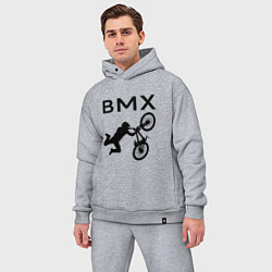 Мужской костюм оверсайз Велоспорт BMX Z, цвет: меланж — фото 2