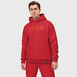 Мужской костюм оверсайз FCSM, цвет: красный — фото 2