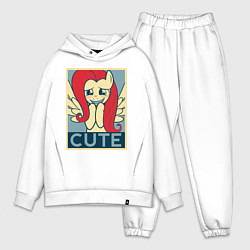 Мужской костюм оверсайз Fluttershy cute, цвет: белый