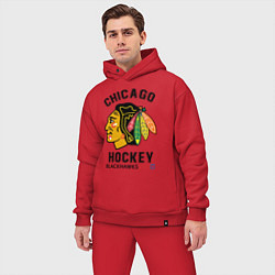 Мужской костюм оверсайз CHICAGO BLACKHAWKS NHL цвета красный — фото 2