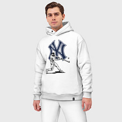 Мужской костюм оверсайз New York Yankees - baseball team, цвет: белый — фото 2