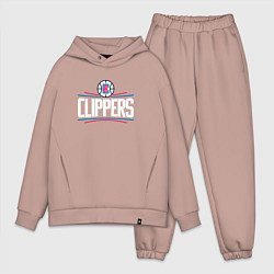 Мужской костюм оверсайз Los Angeles Clippers, цвет: пыльно-розовый