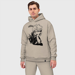 Мужской костюм оверсайз Моя геройская академия, цвет: миндальный — фото 2