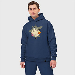 Мужской костюм оверсайз Тоторо и девочки, цвет: тёмно-синий — фото 2