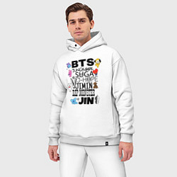 Мужской костюм оверсайз BTS BT21, цвет: белый — фото 2