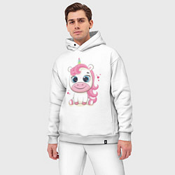 Мужской костюм оверсайз Unicorn Kid, цвет: белый — фото 2