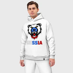 Мужской костюм оверсайз Русский медведь, цвет: белый — фото 2