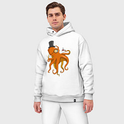 Мужской костюм оверсайз Осьминог, цвет: белый — фото 2