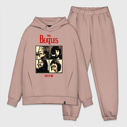Мужской костюм оверсайз The Beatles LET IT BE, цвет: пыльно-розовый