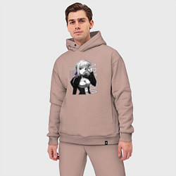 Мужской костюм оверсайз Сэйбер, цвет: пыльно-розовый — фото 2