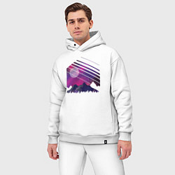 Мужской костюм оверсайз Mountain Galaxy, цвет: белый — фото 2