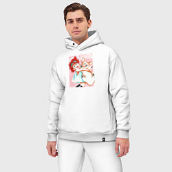 Мужской костюм оверсайз Cowboy Bebop Эдвард и Эйн, цвет: белый — фото 2