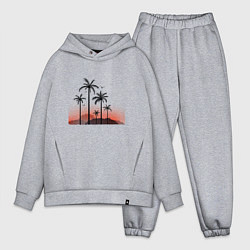 Мужской костюм оверсайз Palm tree