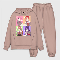 Мужской костюм оверсайз Girls Doki Doki коллаж
