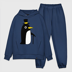 Мужской костюм оверсайз Пингвин в шляпе, цвет: тёмно-синий