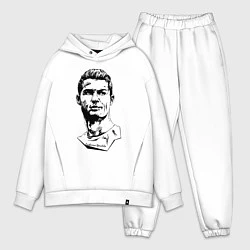 Мужской костюм оверсайз Ronaldo Manchester United Portugal, цвет: белый