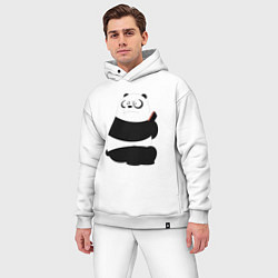 Мужской костюм оверсайз Возмущенная панда, цвет: белый — фото 2