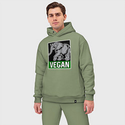 Мужской костюм оверсайз Vegan elephant, цвет: авокадо — фото 2