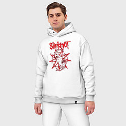 Мужской костюм оверсайз Slipknot Slip Goats Art, цвет: белый — фото 2