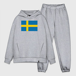 Мужской костюм оверсайз Швеция Флаг Швеции