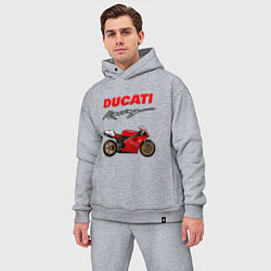 Мужской костюм оверсайз DUCATI ДУКАТИ MOTOSPORT, цвет: меланж — фото 2