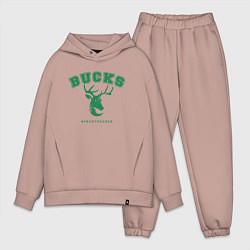 Мужской костюм оверсайз Bucks - Champions, цвет: пыльно-розовый