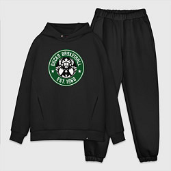 Мужской костюм оверсайз Bucks Basketball, цвет: черный