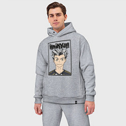 Мужской костюм оверсайз Котаро Бокуто Haikyuu!!, цвет: меланж — фото 2