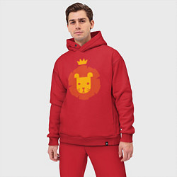 Мужской костюм оверсайз King Lion, цвет: красный — фото 2