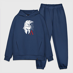 Мужской костюм оверсайз The motto of the Spartans, цвет: тёмно-синий