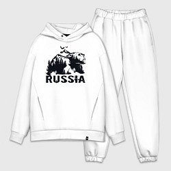 Мужской костюм оверсайз Russian bear, цвет: белый