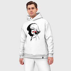 Мужской костюм оверсайз Amlie девочка Амели и черешня, цвет: белый — фото 2