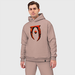 Мужской костюм оверсайз Oblivion, цвет: пыльно-розовый — фото 2