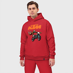 Мужской костюм оверсайз KTM МОТОКРОСС Z, цвет: красный — фото 2