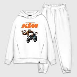 Мужской костюм оверсайз KTM МОТОКРОСС Z, цвет: белый