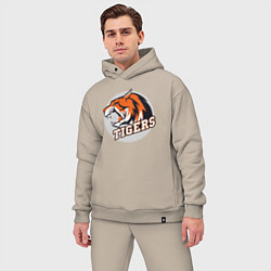 Мужской костюм оверсайз Sport Tigers, цвет: миндальный — фото 2