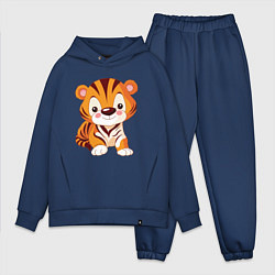 Мужской костюм оверсайз Little Tiger, цвет: тёмно-синий