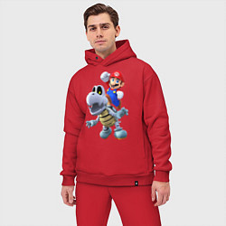 Мужской костюм оверсайз Mario hit, цвет: красный — фото 2