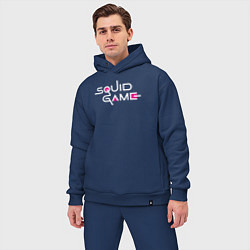 Мужской костюм оверсайз Squid Game: Logo, цвет: тёмно-синий — фото 2