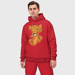 Мужской костюм оверсайз Cartoon sausage, цвет: красный — фото 2
