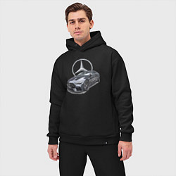 Мужской костюм оверсайз Mercedes AMG motorsport, цвет: черный — фото 2