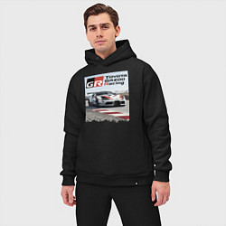 Мужской костюм оверсайз Toyota Gazoo Racing - легендарная спортивная коман, цвет: черный — фото 2