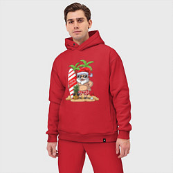Мужской костюм оверсайз Santa on Vibe, цвет: красный — фото 2