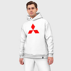 Мужской костюм оверсайз MITSUBISHI МИЦУБИСИ МИТСУБИСИ МИЦУБИШИ LOGO STYLE, цвет: белый — фото 2