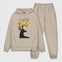 Мужской костюм оверсайз Рождественские огни