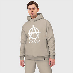 Мужской костюм оверсайз Anarhy of ASAP, цвет: миндальный — фото 2