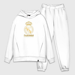 Мужской костюм оверсайз Real Madrid gold logo